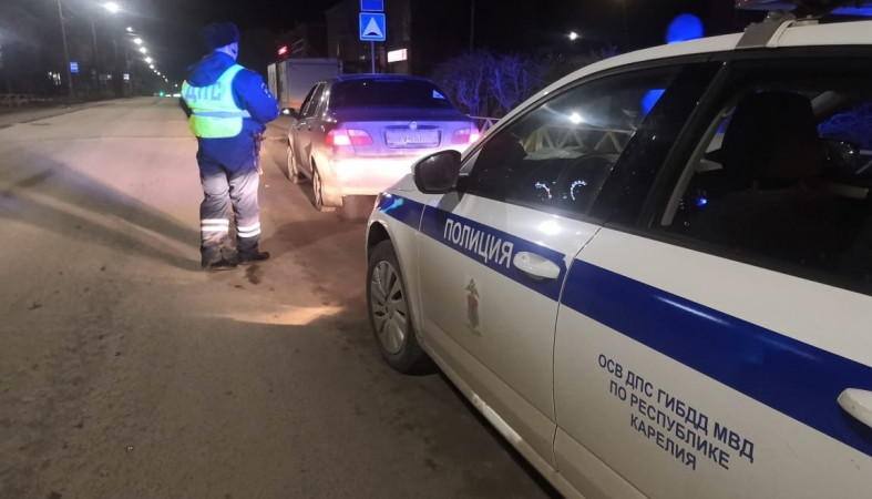 Ночью в Карелии поймали пьяного молодого водителя