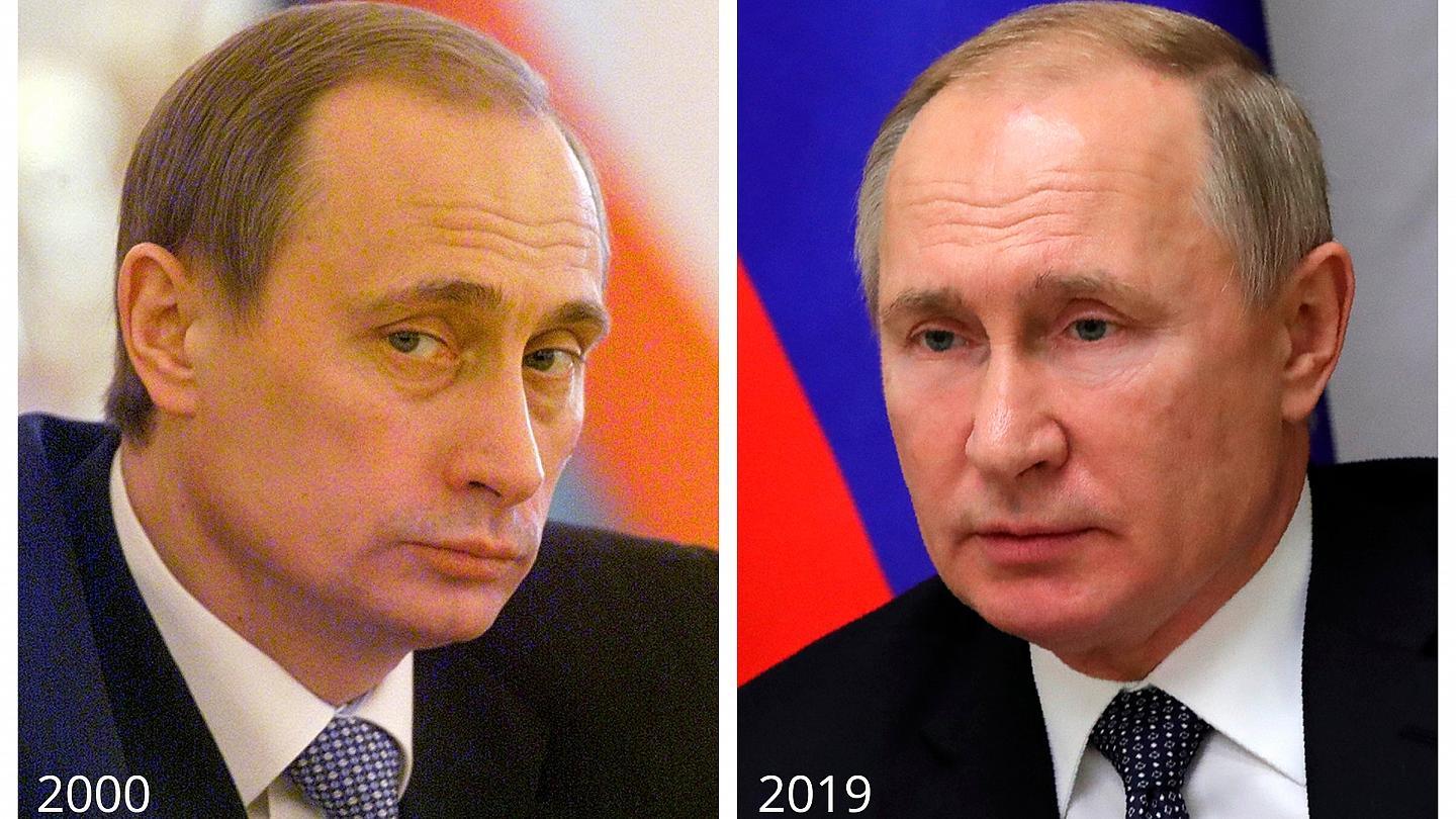Путин Владимир Владимирович в 2000 и сейчас