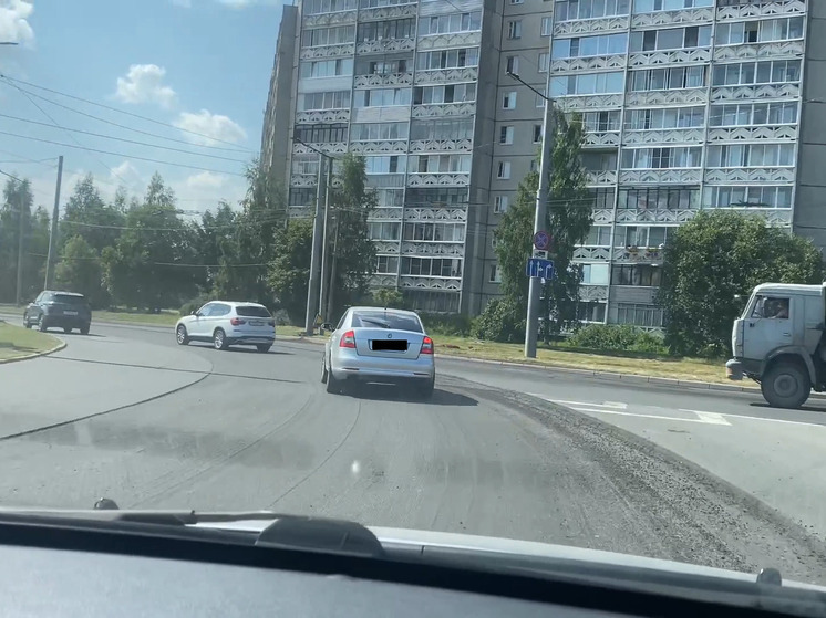 Асфальтовое покрытие убрано с кольца в Петрозаводске