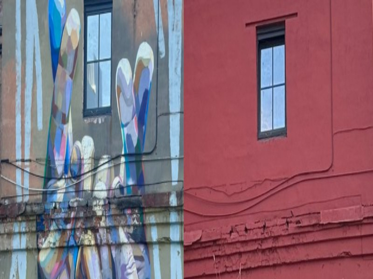 В Петрозаводске исчезло известное среди путешественников граффити, располагавшееся на фасаде экс-здания ОТЗ