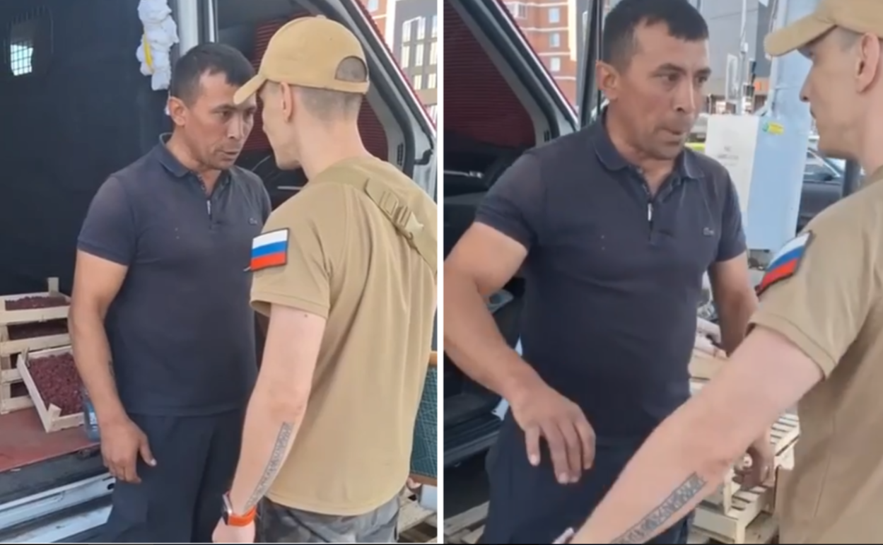 иностранный торговец поверил в себя и пошел на местного парня с ножом
