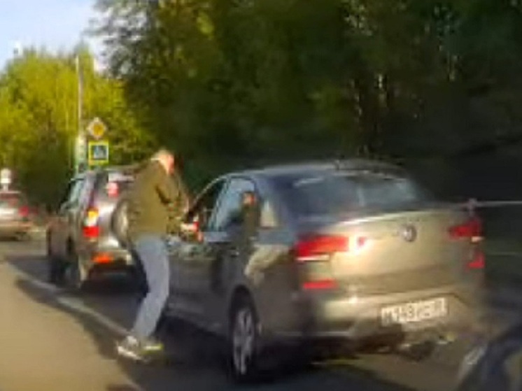 В Петрозаводске молодой водитель избил пожилого мужчину на дороге