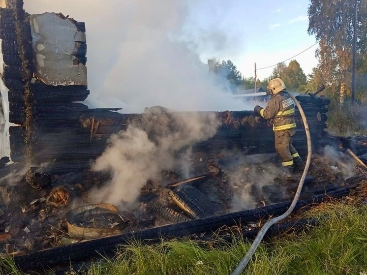 В деревне Лоухского района Карелии в результате пожара погиб пожилой мужчина