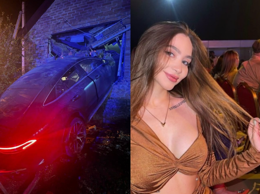 25-летняя дочь криминального авторитета Сергея Цапка на "Мерсе" за 20 млн рублей влетела в жилой дом