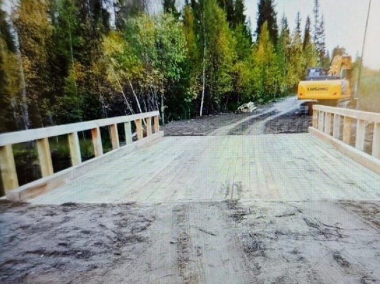 В поселке на севере Карелии отремонтировали аварийный мост