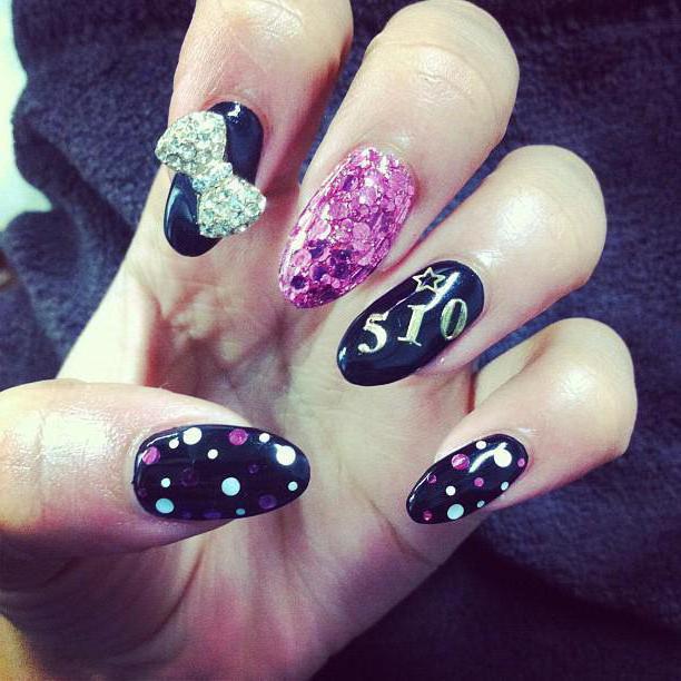 Маникюр с пайетками: модные идеи