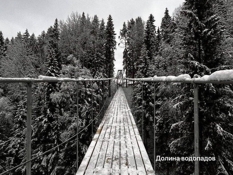 В Карелии строят самый длинный пешеходный подвесной мост