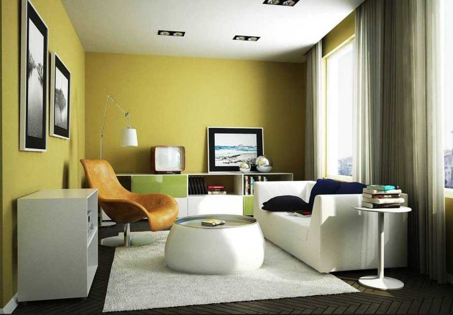 В какой цвет покрасить стены в зале? Дизайн гостиной