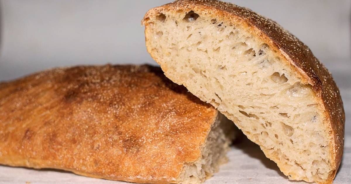 Домашний хлеб, легкий рецепт без замеса. Делаем хрустящим, как из пекарни