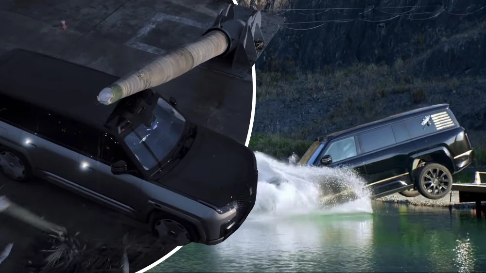  Внедорожник BYD за 14 млн рублей ударили деревом и скинули в воду. Это краш-тест по-китайски