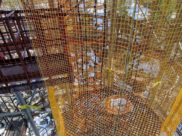 В Горном парке Рускеала в Карелии завершили строительство верёвочной башни