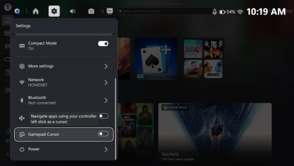 Microsoft выпустила виртуальную мышь Gamepad Cursor для портативных консолей на Windows 