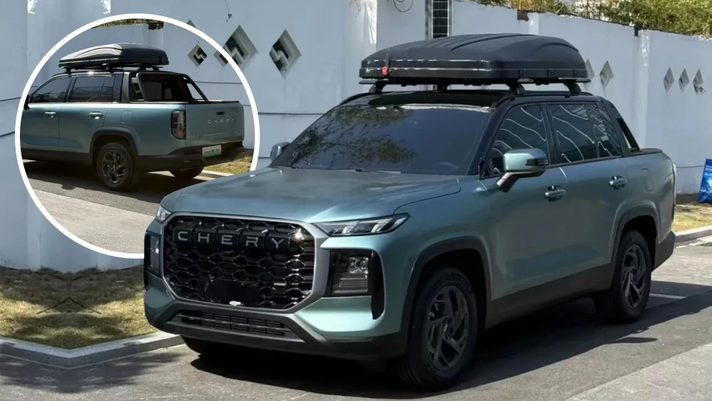  Chery Tiggo V в кузове пикап заметили в Китае. Этот вариант ориентирован на экспорт