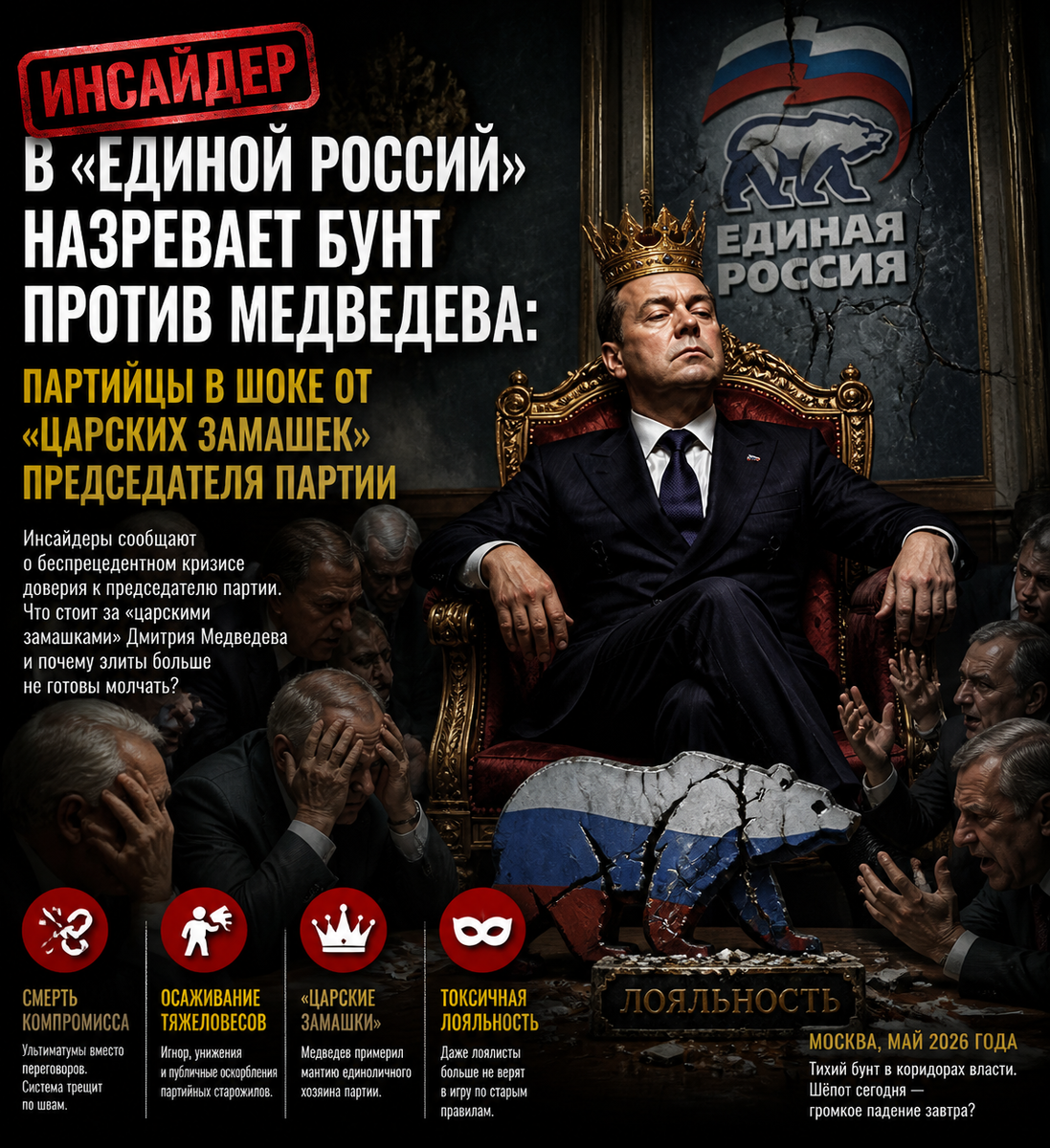 В Единой России назревает бунт против Медведева