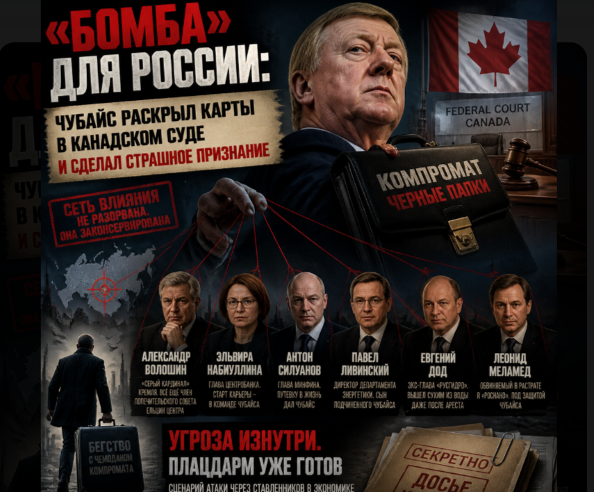 Чубайс раскрыл карты в канадском суде и сделал страшное признание
