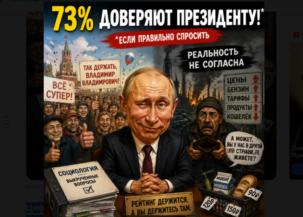 73% любят президента